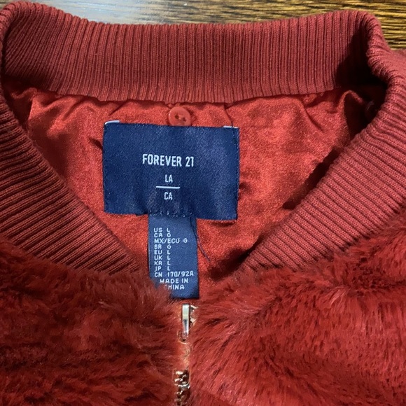 NWT Forever 21 Faux Bomber - Picture 3 of 6